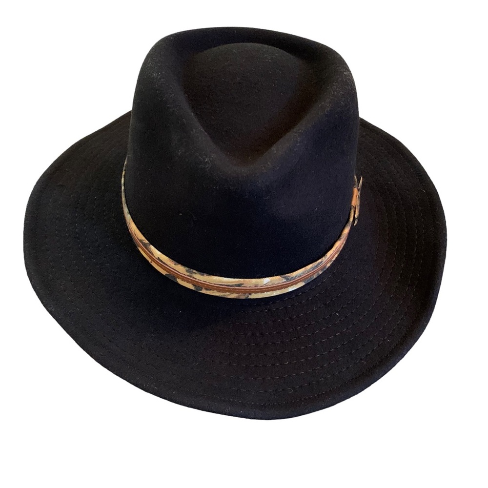 Vintage Lanning Cowboy Hat Western Black Rodeo Derby Made in Canada Size Large - Picture 4 of 10